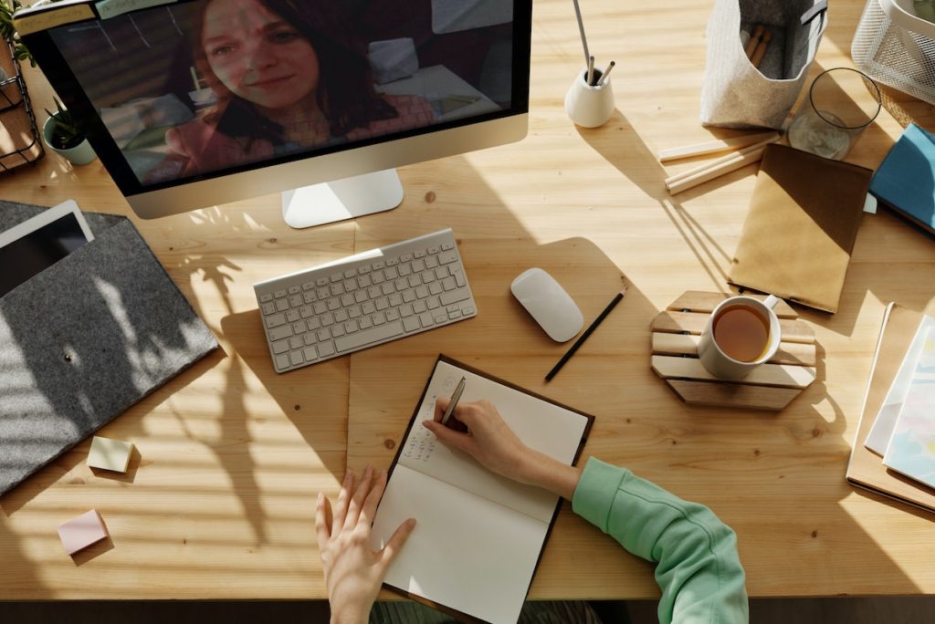 Studying at a computer